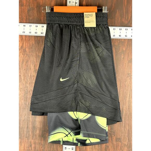 Nike Ja Morant 2 in‎ 1 Basketball Shorts Black Lime Green Mens 3XL-TALL NEW NWT - Picture 5 of 10